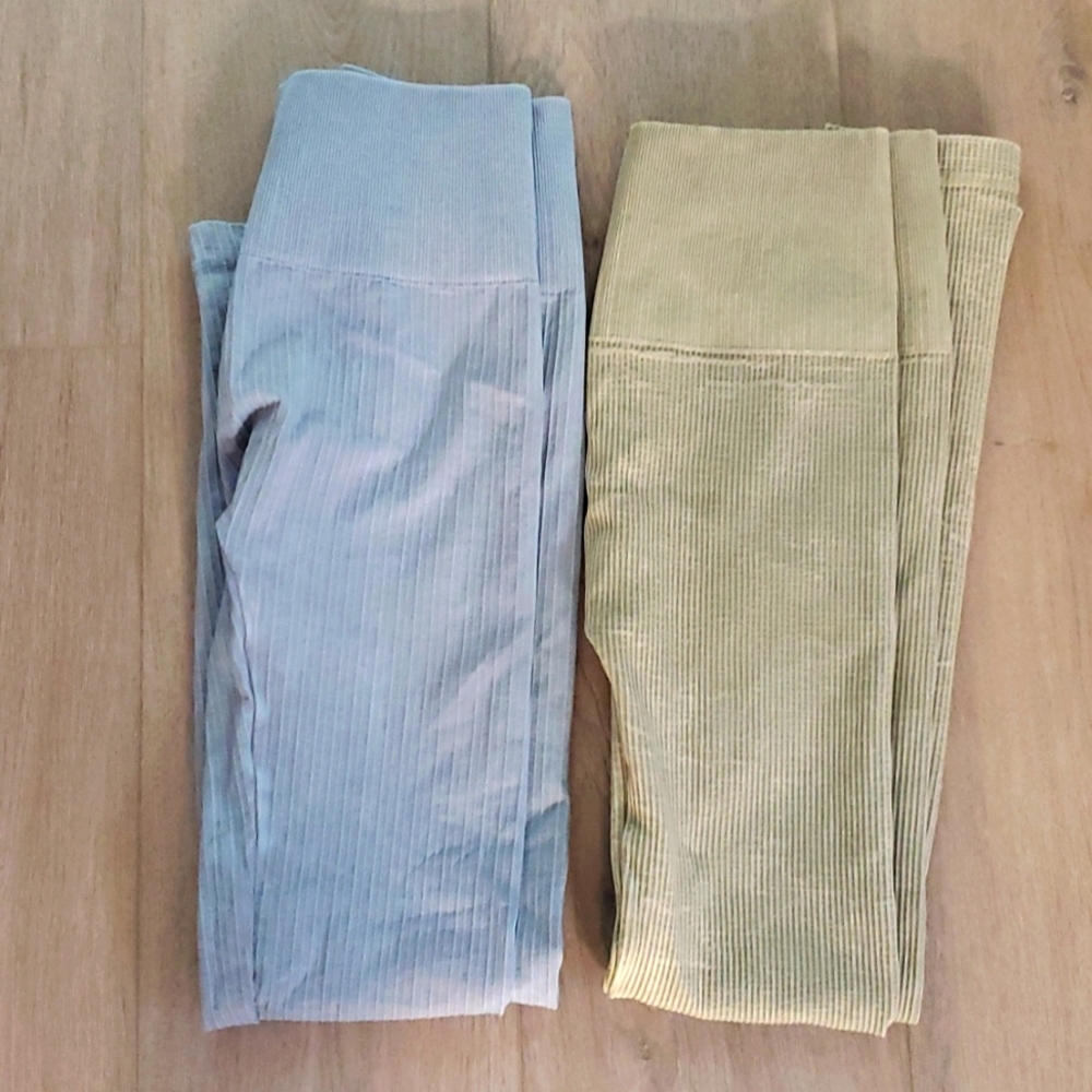 Lele Active Dunes Leggings Green Blue Small Pants